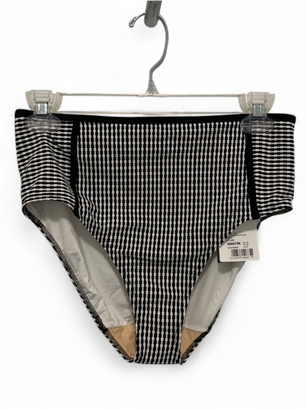 Prima Donna High-Waist Black & White Houndstooth Swim Bottoms